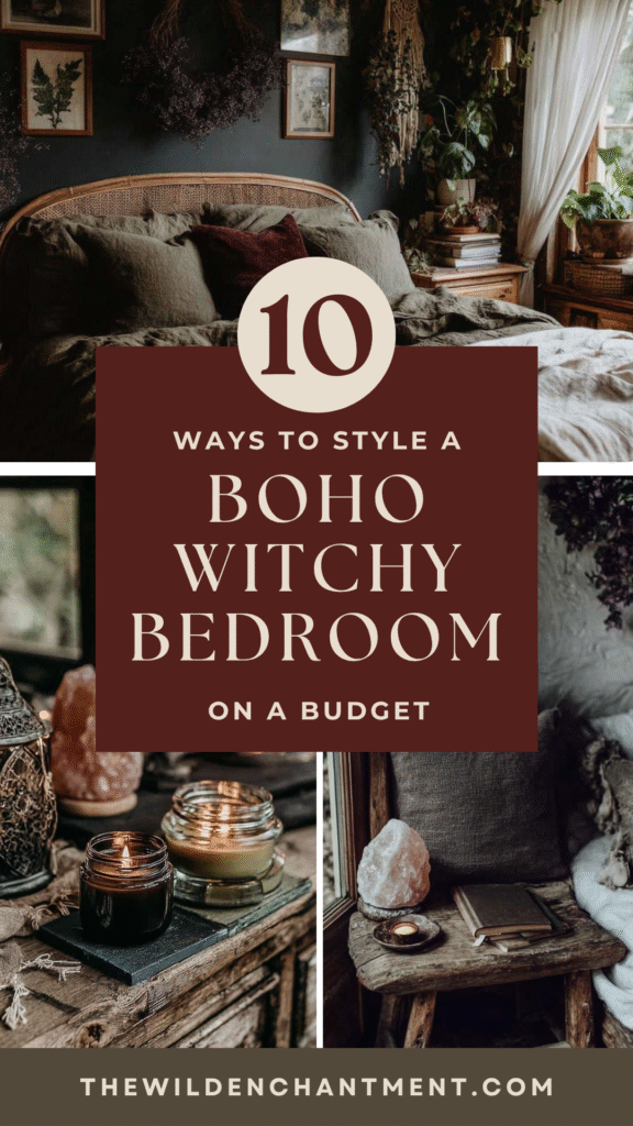 Discover 10 ways to style a boho witchy bedroom on a budget with cozy decor and earthy vibes.