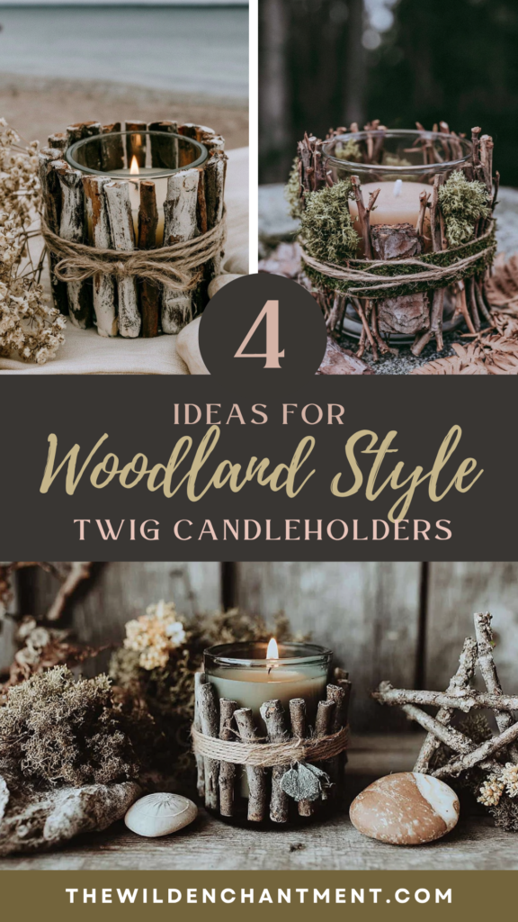 DIY woodland twig candle holders: four rustic ideas with moss and twine for cozy nature-inspired decor